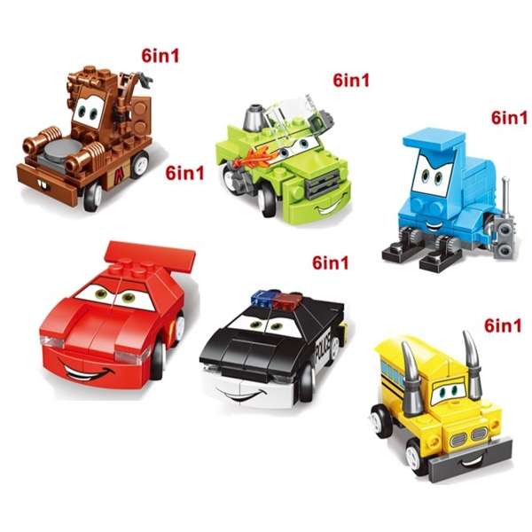Mini Building Blocks Vehicles Display 12/pc