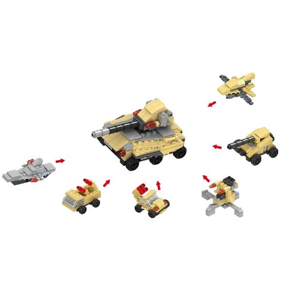 Mini Building Blocks Army Display - 6pcs