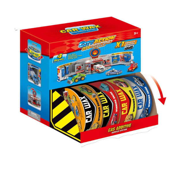 Car Wax Service Station Playset Display 8/pc