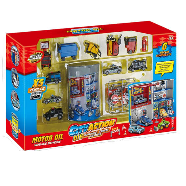 Motor Oil Service Station Playset - Police