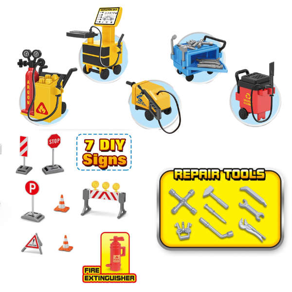 Motor Oil Service Station Playset - Police