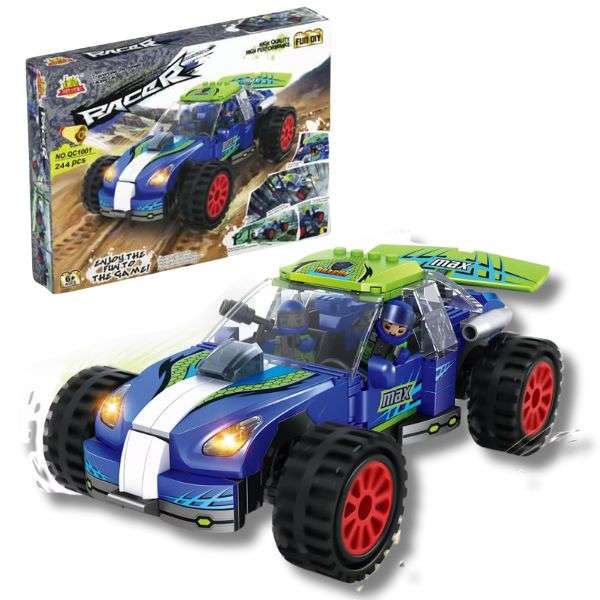 Sports Racing Building Blocks 244pc Blue