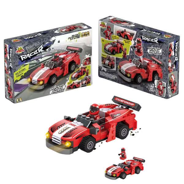 Building Blocks - Sport Racing: 144 Piece Set with Racer Joe