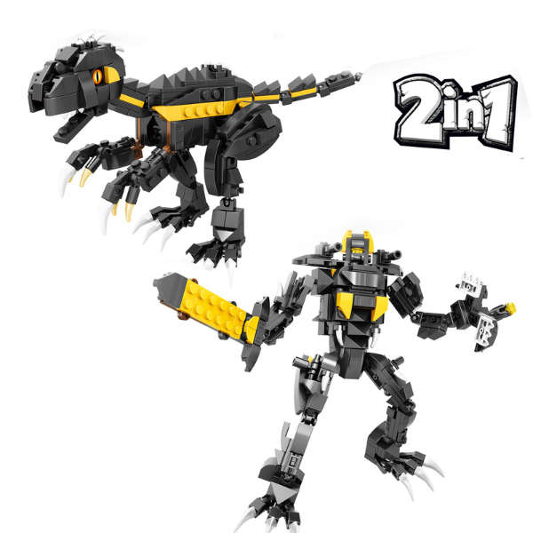 Building Blocks Brachiosaurus - 286 Piece 4-in-1 Dinosaur & Robot Combo Set