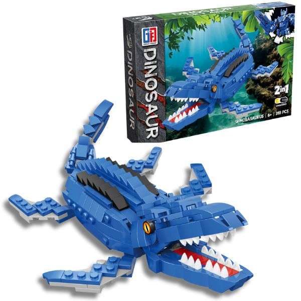 Dinosaur Building Blocks Mosasaurus 319pcs 2-in-1