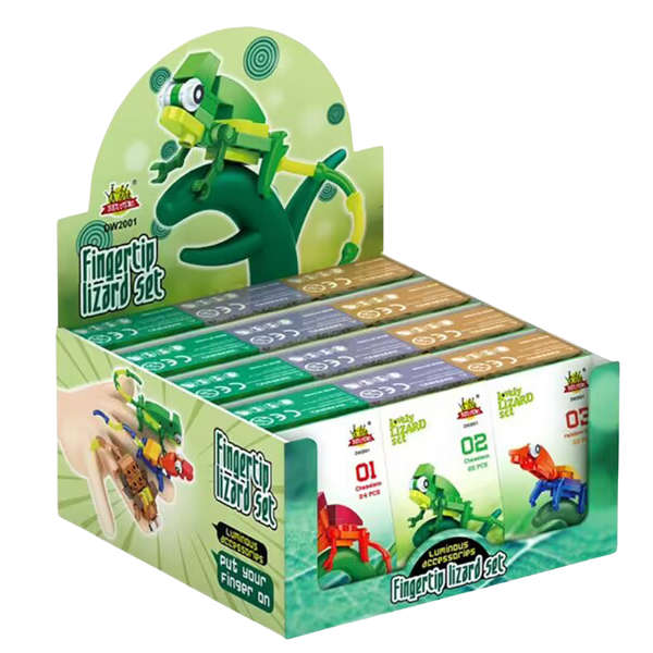 Building Blocks Finger Lizards 12 PC Assorted CDU