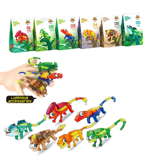 Building Blocks Finger Lizards 12 PC Assorted CDU