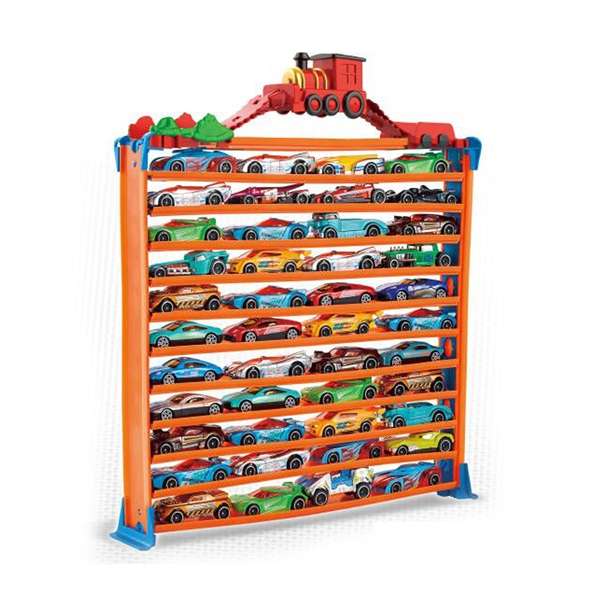 SurFurious Hot Wheels Style Rack & Track Set - Car Display & Race Track Kit