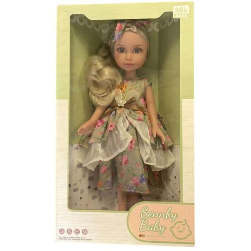 Sennby Baby "Sweet Blossom" Doll - 35cm with Floral Dress