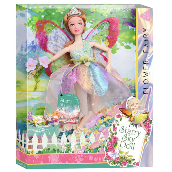 Starry Sky Doll Fairy - Collectible 30cm Fairy Doll with Wings