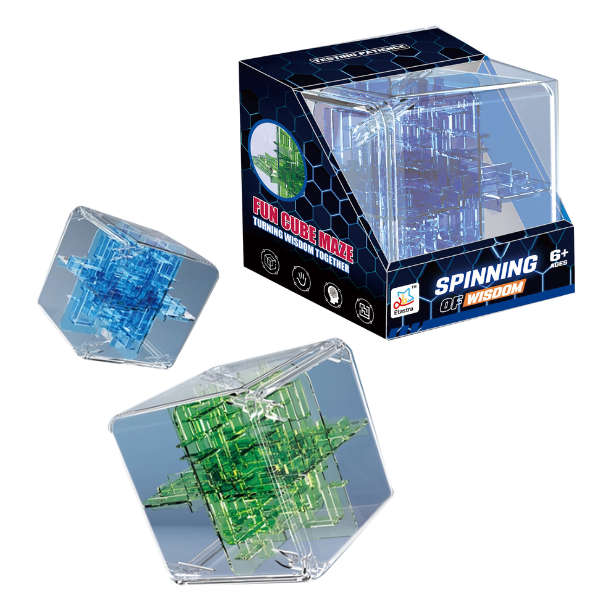 3D Maze Puzzle - Spinning of Wisdom - Blue