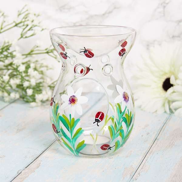 Wax & Oil Warmer Hand Painted Lynsey Johnstone Ladybirds