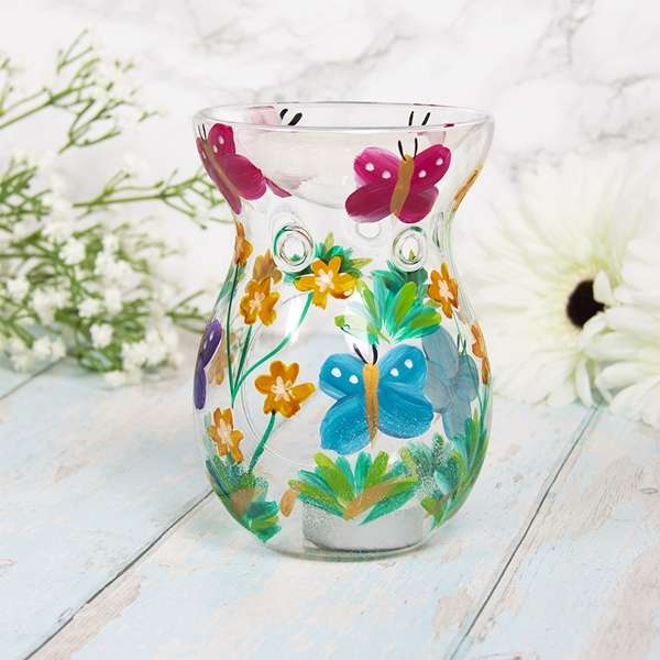 Wax & Oil Warmer Hand Painted Lynsey Johnstone Butterflies