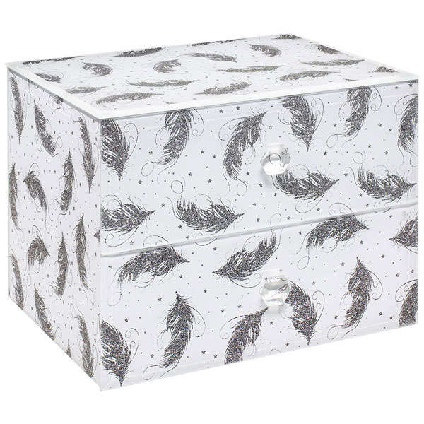 Glitter Feather Jewellery Box