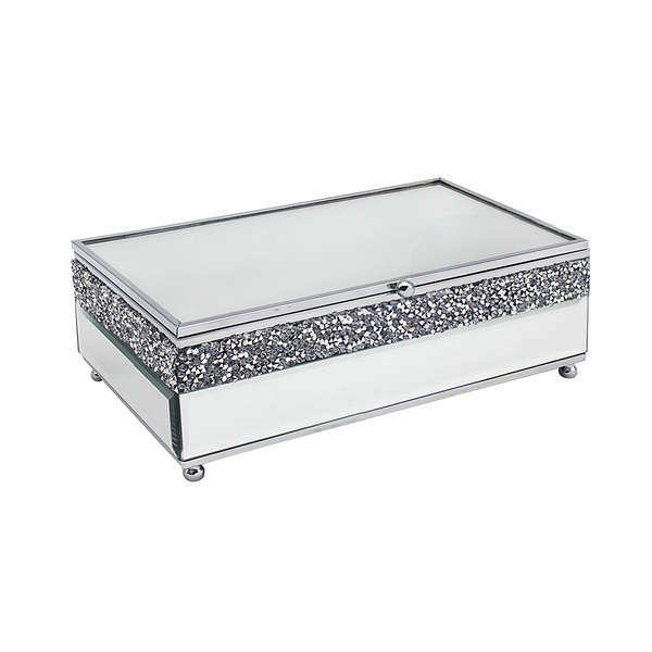 Mirror Crystal Jewellery Box 20cm