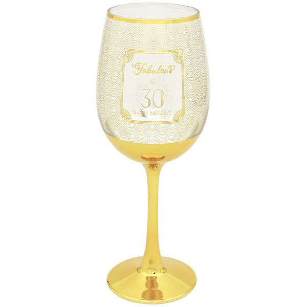 Fabulous at 30 Wine Glass