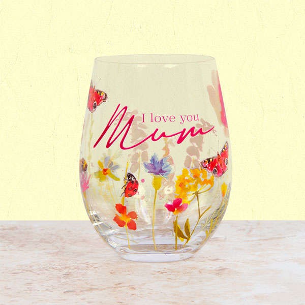 Love You Mum Glass