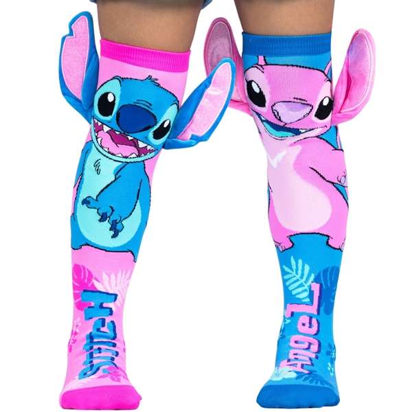 MADMIA Disney Stitch Hawaii Knee-High Socks, 3D Ears, Ages 6-99