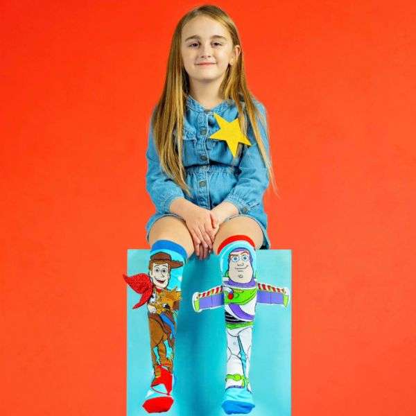 Disney Toy Story Knitted Knee-High Socks with 3D Wings, Ages 6-99