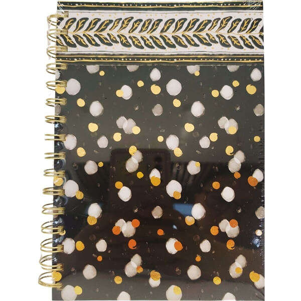Notebook A5 White & Gold Dots