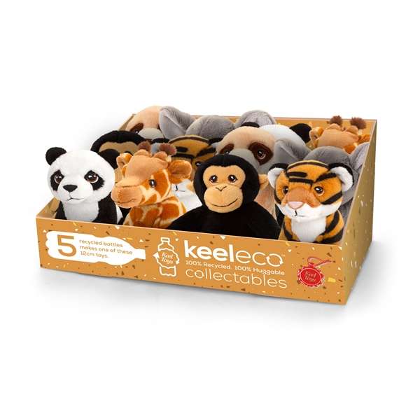 Keeleco Wild Collection Plush 6 Asst/24PC 12cm