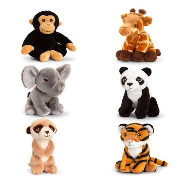 Keeleco Wild Collection Plush 6 Asst/24PC 12cm