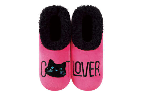 Snoozies Womens Fleece Slippers Cat Lover