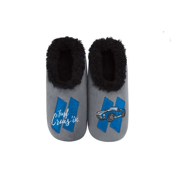 snoozies Mens Fleece Slippers Just Crus'in