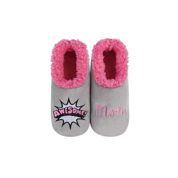 snoozies Womens Fleece Slippers Awesome Mom