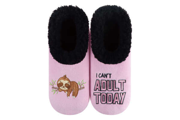 Snoozies Womens Fleece Slippers I cant Adult