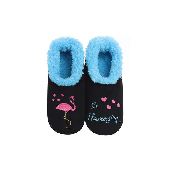 snoozies Womens Fleece Slippers  Be Flamazing