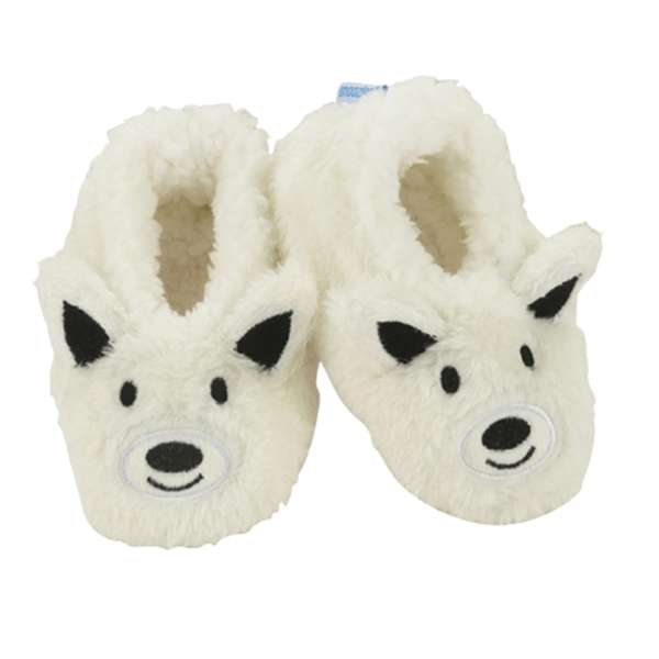 snoozies Baby Fleece Slippers Polar Bear
