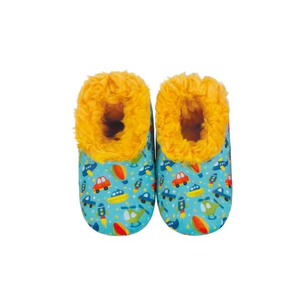 snoozies Toddlers Fleece Slippers Cars
