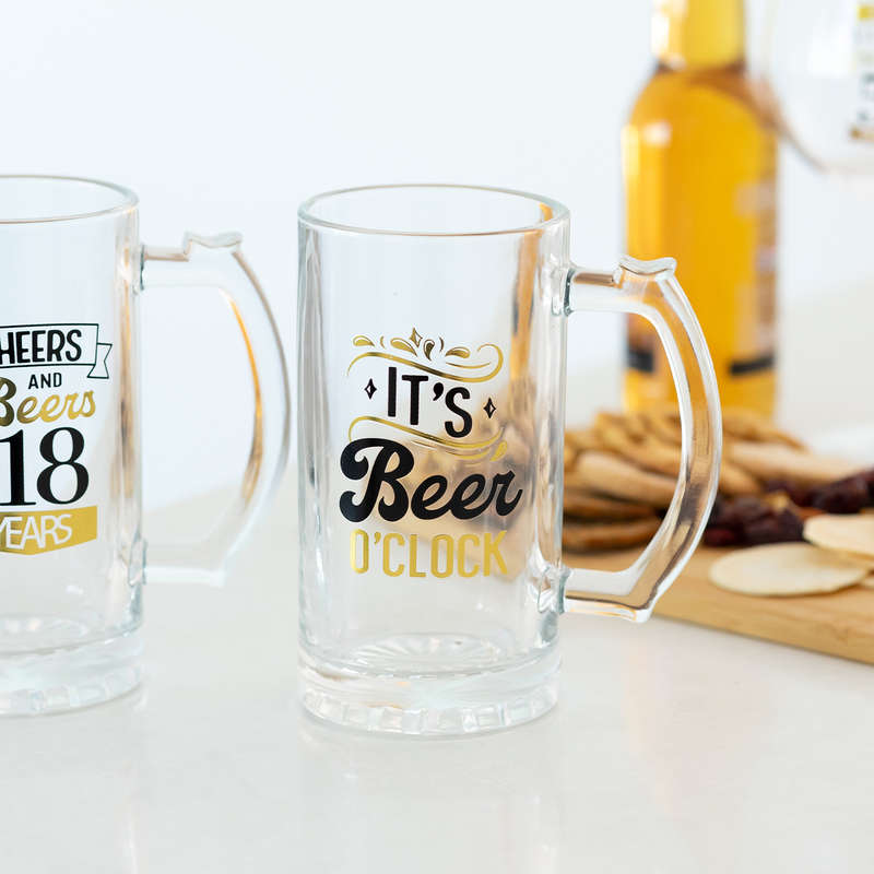 Splosh Beer O Clock Beer Glass