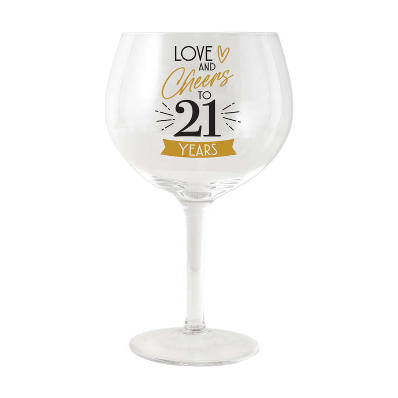 Splosh 21st Balloon Glass