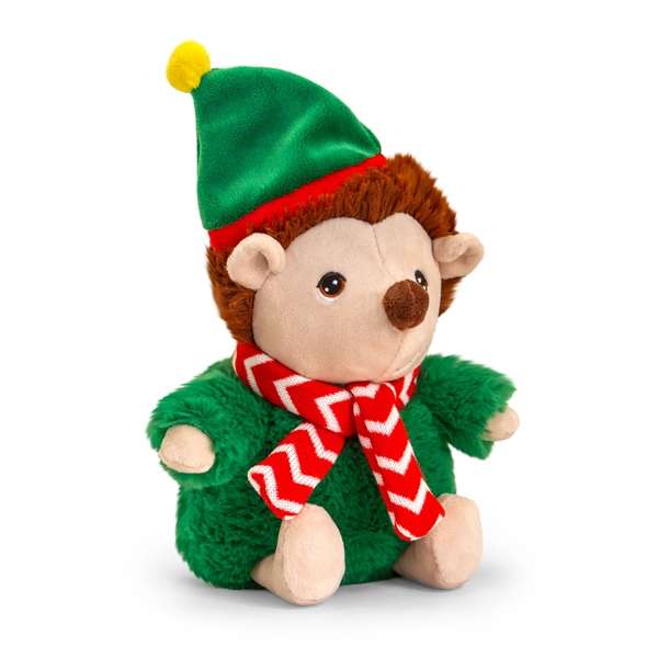 Keeleco Hedgehog in Green Christmas Outfit 20cm