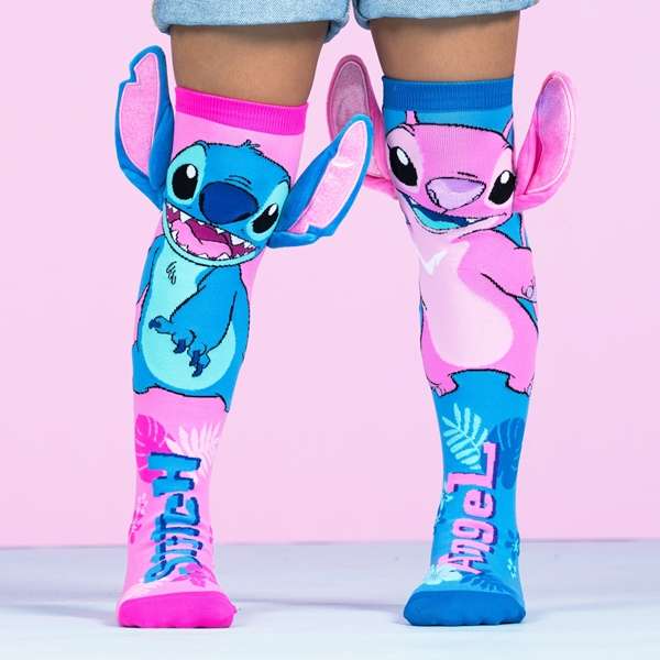 MADMIA Disney Stitch Hawaii Knee-High Socks, 3D Ears, Ages 6-99