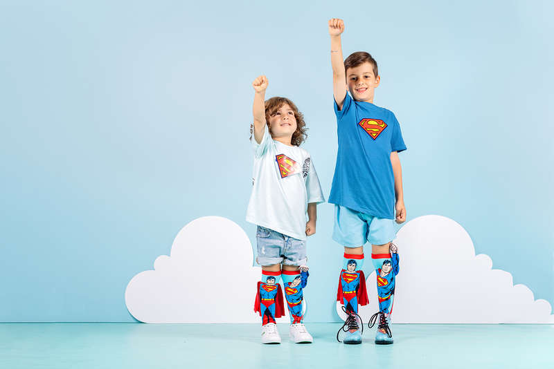 MADMIA DC Superman Knitted Knee-High Socks, 3D arm & Cape Ages 6-99