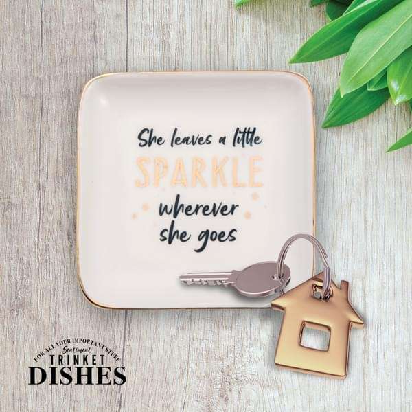 H&H Sentiments Trinket Dish - She Leaves a Little Sparkle