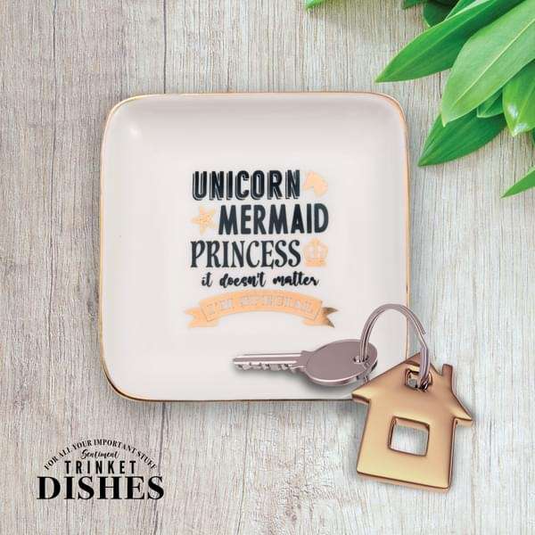 H&H Sentiments Trinket Dish - Unicorn, Mermaid, Princess