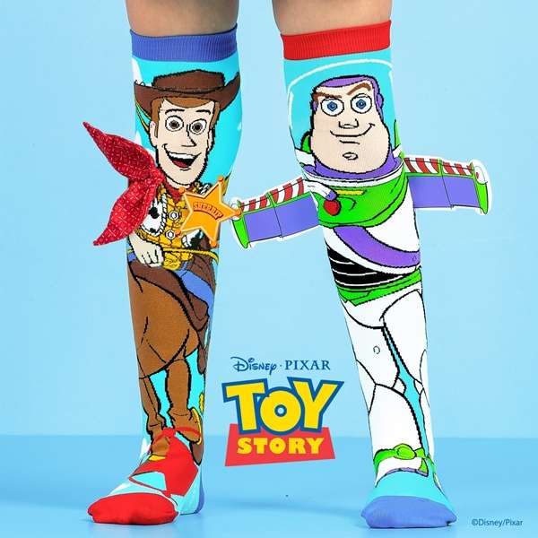 MADMIA Disney Toy Story Knitted Knee-High Socks with 3D Details, Ages 6-99