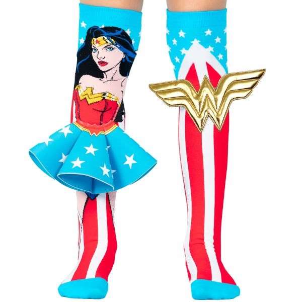 DC Wonder Woman Knitted Knee-High Socks, 3D Tutu, Ages 6-99