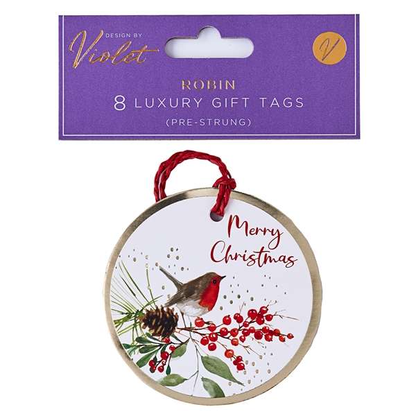 Gift Tags 8Pk Robin