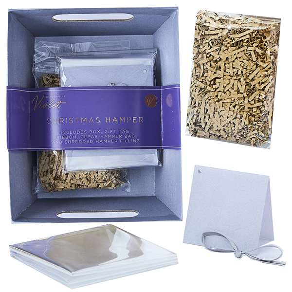 Gift Wrap Hamper 5pc Silver