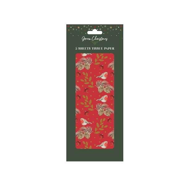 5 Sheet Tissue Paper Robin