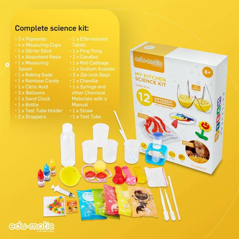 EDU - Science kit for the kitchen with 12 experiments