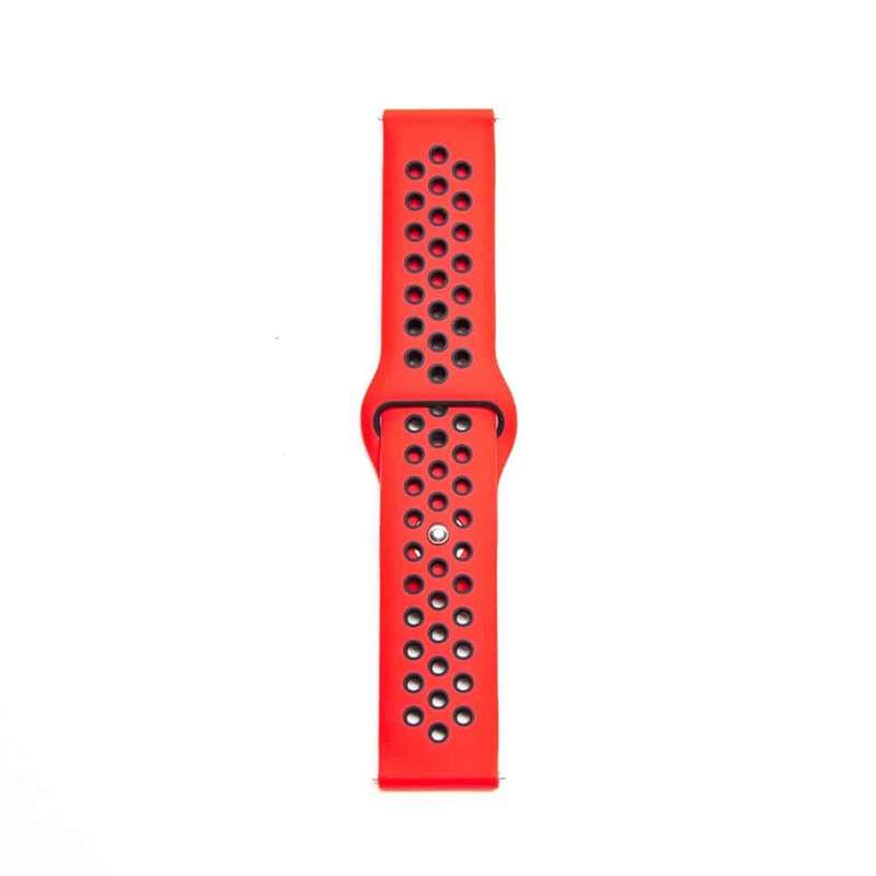 20mm Silicone Strap for Samsung Gear Sport SM-R600-Black & Red