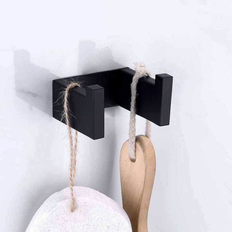 Stainless Steel Dual Bathroom Cloth Towel Hanger Wall Hook