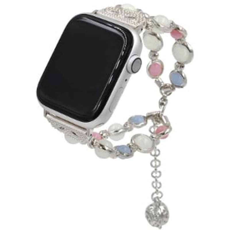 Killer Deals 42/44/45/49mm Apple Watch luminous beaded pearl strap - Silver