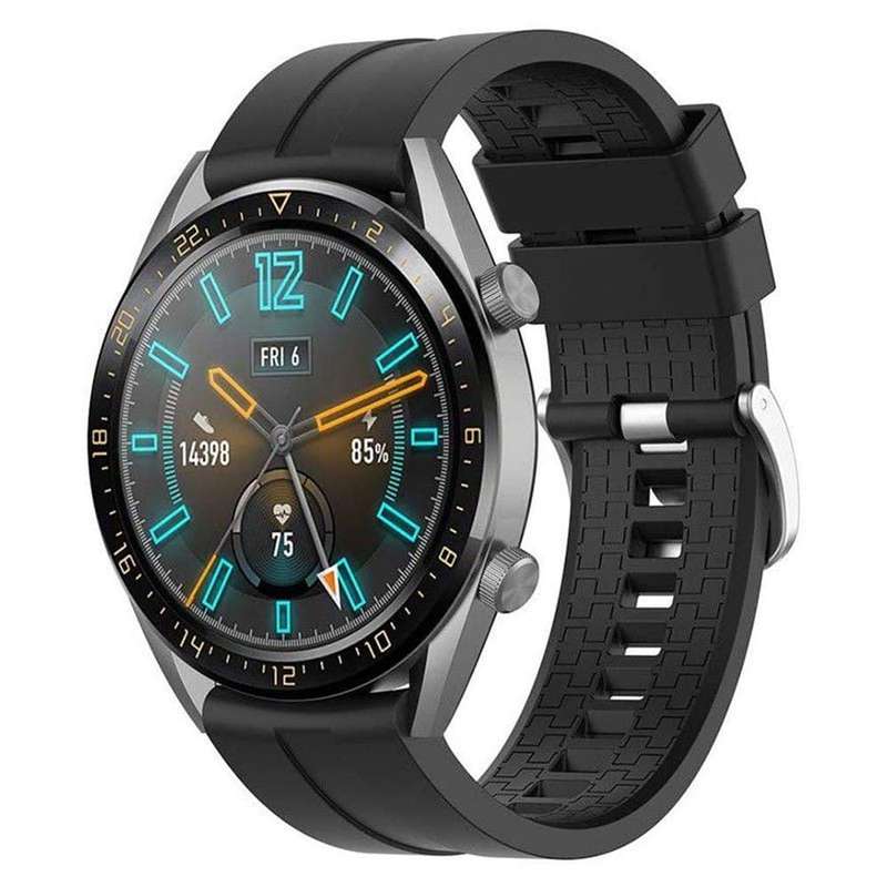 Silicone Band for Huawei watch 2 classic (22mm width) Black